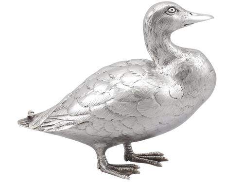 Sterling Silver Duck Ornament - Vintage Elizabeth II (1 of 9) Sterling Silver Duck Ornament - Vintage Elizabeth II (1 of 9)