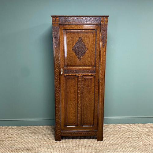 Quality Oak Antique Hall Cupboard / Wardrobe (1 of 9) Quality Oak Antique Hall Cupboard / Wardrobe (1 of 9)