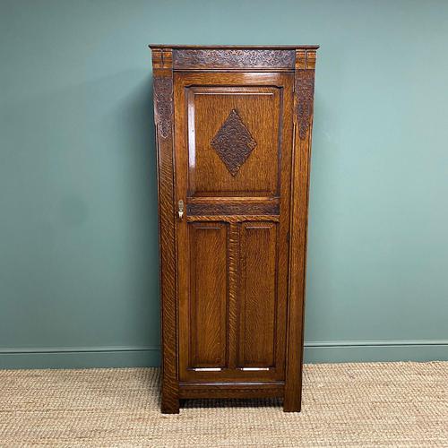 Quality Oak Antique Hall Cupboard / Wardrobe (1 of 9)