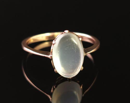 Antique Art Deco Moonstone Cabochon Ring, 9ct Gold (1 of 13) Antique Art Deco Moonstone Cabochon Ring, 9ct Gold (1 of 13)