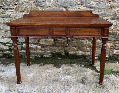 Victorian Oak Gothic Revival Hall Table (1 of 15)