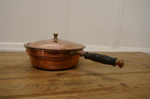 Deep 19th Century Copper Pan with Lid (1 of 6) Deep 19th Century Copper Pan with Lid (1 of 6)