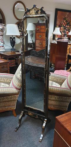 Good Chinoiserie  Cheval Mirror (1 of 10)