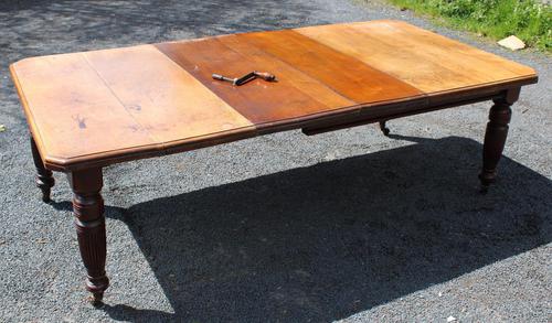 1920's Mahogany Dining Table with 2 x Leaves and Handle (1 of 6)