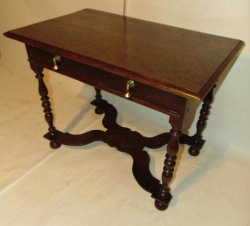 William & Mary Oak Side Table (1 of 9)