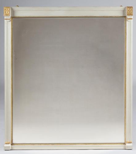 19th Century French Painted And Parcel - Gilt Overmantle Mirror (1 of 6)