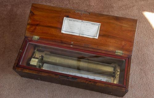 Ten Air Cylinder Music Box in Cherrywood Case (1 of 3) Ten Air Cylinder Music Box in Cherrywood Case (1 of 3)