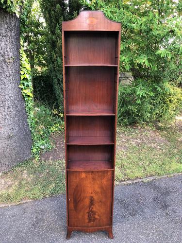 Inlaid Mahogany Slim Open Bookcase (1 of 10) Inlaid Mahogany Slim Open Bookcase (1 of 10)
