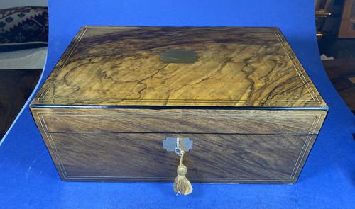 Victorian Brass Inlaid Walnut Writing Slope (1 of 21) Victorian Brass Inlaid Walnut Writing Slope (1 of 21)