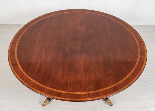 Mahogany Regency Style Circular Dining Table (1 of 8)