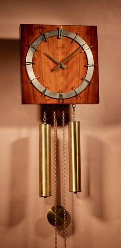1960s Style Kienzle Walnut Brass Wall Clock (1 of 7) 1960s Style Kienzle Walnut Brass Wall Clock (1 of 7)