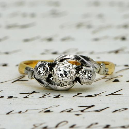 The Vintage Illusion Twist Brilliant Cut Diamond Ring (1 of 5) The Vintage Illusion Twist Brilliant Cut Diamond Ring (1 of 5)