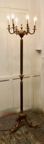 Rococo Gilt Brass Candelabra 6 Branch Floor Lamp, Standard Lamp (1 of 8) Rococo Gilt Brass Candelabra 6 Branch Floor Lamp, Standard Lamp (1 of 8)