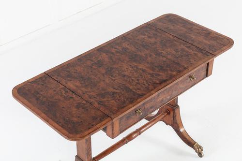 19th Century English Regency Burr Yew Sofa Table (1 of 10) 19th Century English Regency Burr Yew Sofa Table (1 of 10)