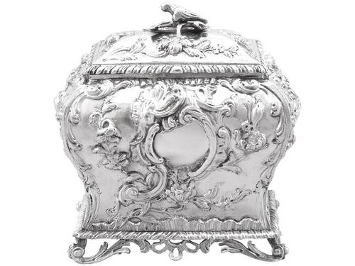 Sterling Silver Tea Caddy - Antique George III 1762 (1 of 12)