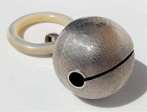 Beautiful Art Deco Mappin & Webb Solid Silver & Mother of Pearl Rattle/Teether (1 of 5) Beautiful Art Deco Mappin & Webb Solid Silver & Mother of Pearl Rattle/Teether (1 of 5)