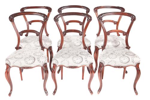 Fine Quality Antique George III Set of 6 Mahogany Dining Chairs (1 of 10)