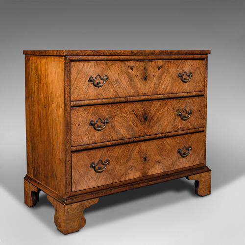 Antique Gentleman's English Burr Walnut Chest of Drawers - Georgian (1 of 12)