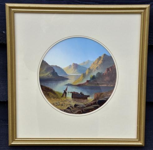 Tranquil 19th Century Gouache Mountain Lakeside Scene (1 of 4) Tranquil 19th Century Gouache Mountain Lakeside Scene (1 of 4)