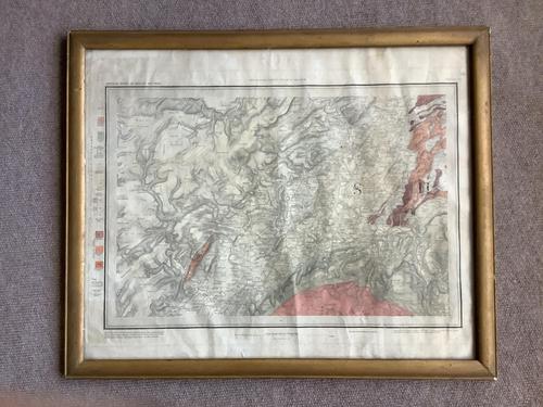 Map of 1850 Part of Radnorshire / Powys -Mid Wales (1 of 4) Map of 1850 Part of Radnorshire / Powys -Mid Wales (1 of 4)