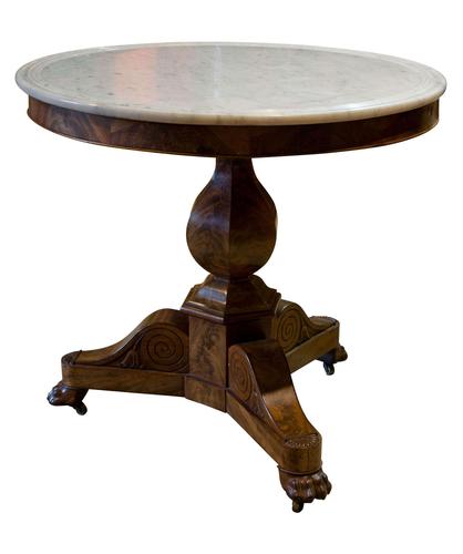 Good Charles X Gueridon with White Marble Top (1 of 5) Good Charles X Gueridon with White Marble Top (1 of 5)