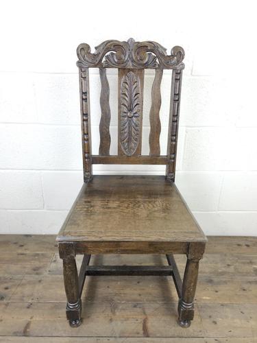 19th Century Antique Gothic Carved Oak Chair (1 of 8)