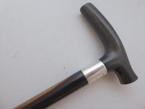 Victorian Brigg Walking Stick Cane 1897 Solid Silver Collar Lignum Vitae Shaft (1 of 8) Victorian Brigg Walking Stick Cane 1897 Solid Silver Collar Lignum Vitae Shaft (1 of 8)