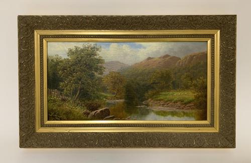 Antique Oil on Canvas of a Countryside Scene (1 of 9)