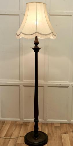 Turned Dark Beech Floor Standing or Standard Lamp (1 of 5) Turned Dark Beech Floor Standing or Standard Lamp (1 of 5)