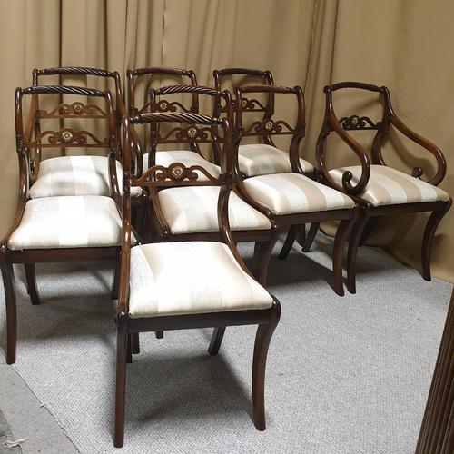 Outstanding Set of 8 Regency Mahogany Dining Chairs (1 of 16) Outstanding Set of 8 Regency Mahogany Dining Chairs (1 of 16)