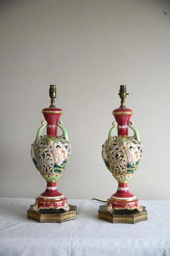 Pair of Large Ornate Pierced Table Lamps (1 of 10)