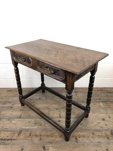 Antique Oak Side Table with Geometric Drawers (1 of 10)