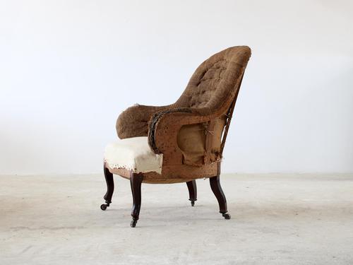 Unusually Shaped Napoleon III Armchair (1 of 5)