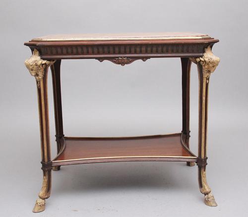 19th Century French Mahogany & Marble Top Occasional Table (1 of 12)