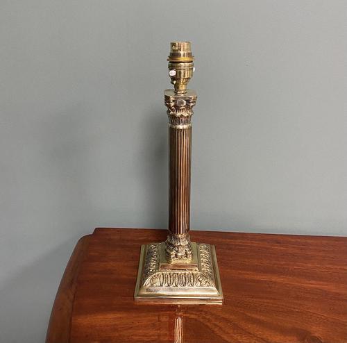 Super Antique Brass Corinthian Column Lamp Base (1 of 4)