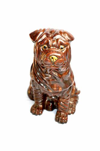 Large Early 20th Century Pottery Shih Tzu (1 of 7)