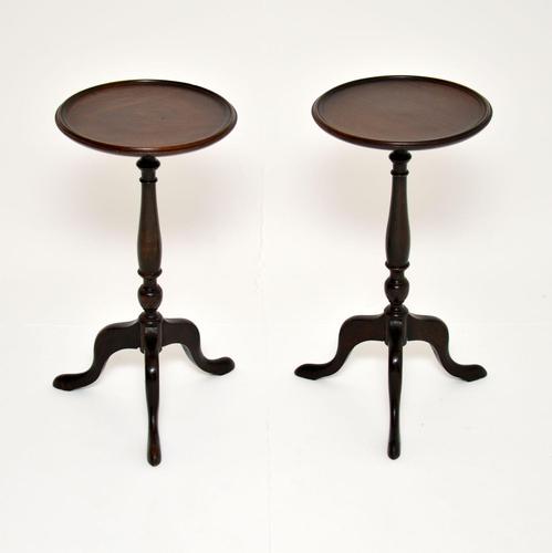 Pair of Antique Mahogany Wine Tables (1 of 7)