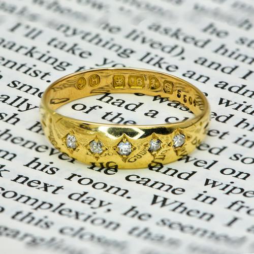 The Antique Edwardian Five Diamond Ring (1 of 5) The Antique Edwardian Five Diamond Ring (1 of 5)