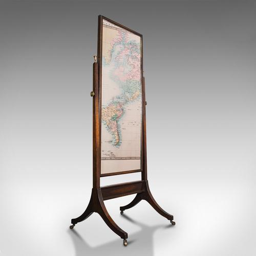 Antique Dressing Mirror, English, Oak, Glass, Bedroom, Cheval, Edwardian c.1910 (1 of 10)