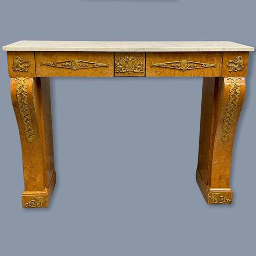 French Burr Walnut & Marble Top Console Table (1 of 14) French Burr Walnut & Marble Top Console Table (1 of 14)