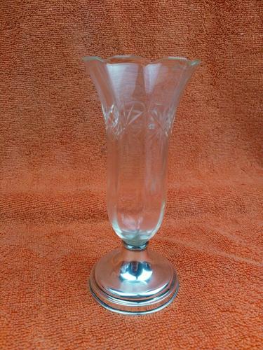 Antique Sterling Silver Hallmarked Glass Vase - Arthur Willmore Pennington, Birmingham 1905 (1 of 9)