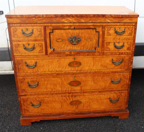 Beautiful 1880's Satin Birch Chest Drawers (1 of 6)