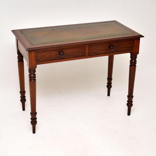 Antique Victorian Mahogany Leather Top Writing Table / Desk (1 of 9)