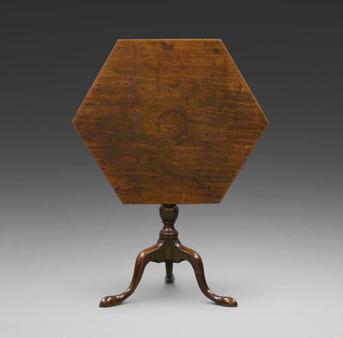Unusual Georgian Hexagonal Tripod Table (1 of 5) Unusual Georgian Hexagonal Tripod Table (1 of 5)