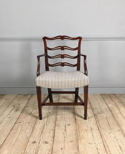 George III Mahogany Ladderback Armchair (1 of 4)