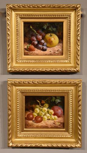 Oil Painting Pair by William Hughes "White Grapes" & "Black Grapes" (1 of 5)