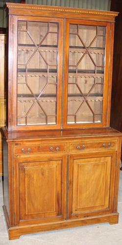 1910s Edwardian Quality Mahogany Chiffoniere Bookcase with Inlay (1 of 5)