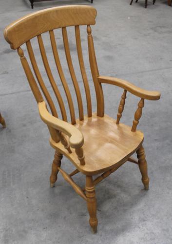 1960's Country Golden Beech Carver Chair (1 of 3)