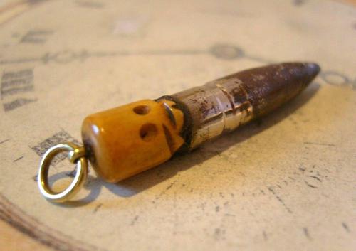 Antique Pocket Watch Chain Skull And Bullet Fob 1918 WW1 Trench Art Fob (1 of 6) Antique Pocket Watch Chain Skull And Bullet Fob 1918 WW1 Trench Art Fob (1 of 6)
