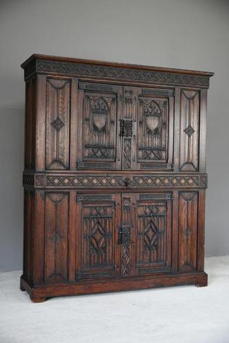 Gothic Revival Oak Cupboard (1 of 12) Gothic Revival Oak Cupboard (1 of 12)